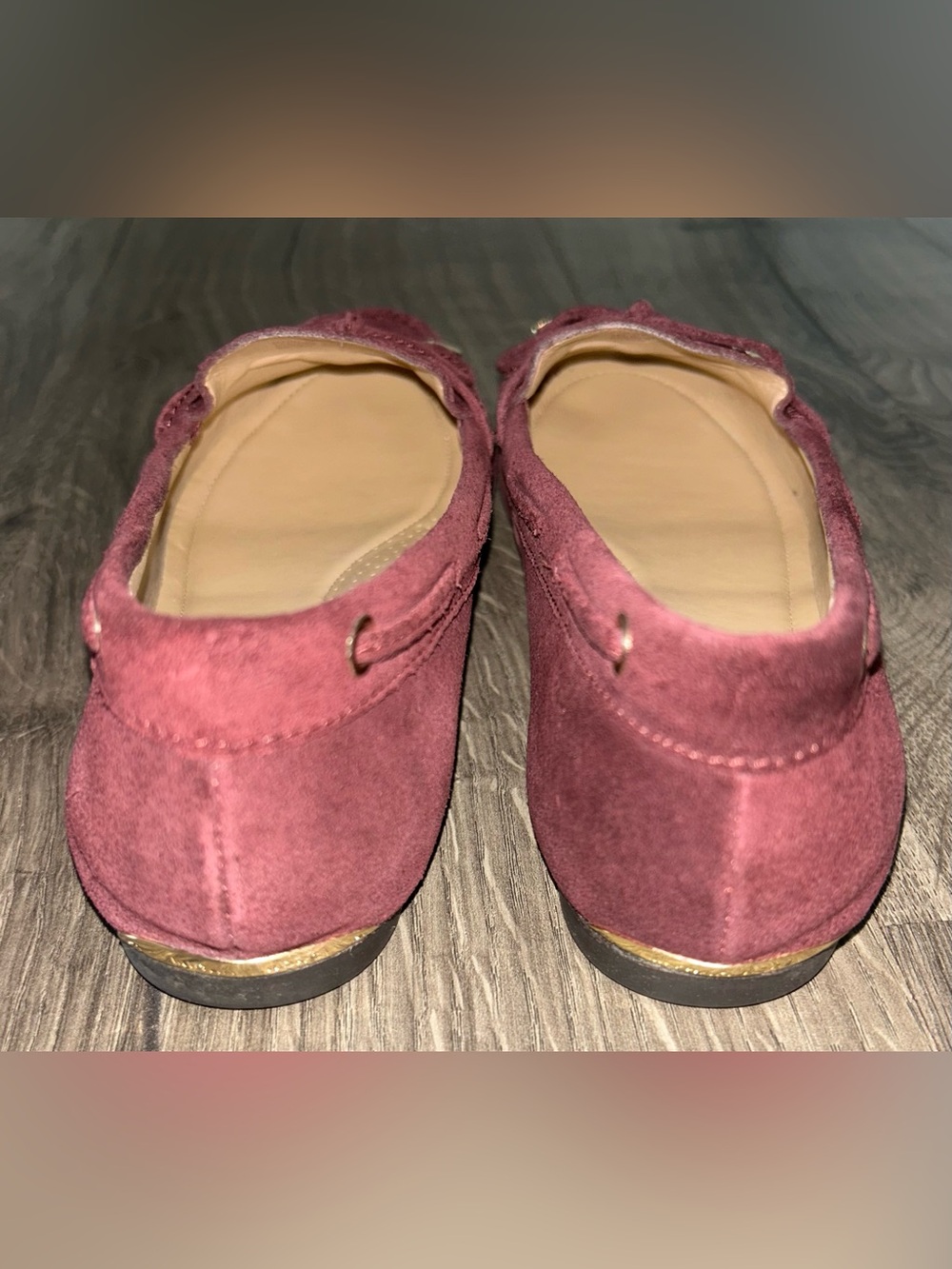 Michael Kors Deep Burgundy Suede Moccasin Flats - Picture 7 of 8